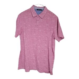 Bugatchi Short Sleeve Polo Pink